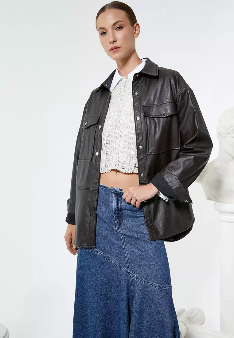Faux Leather Jacket