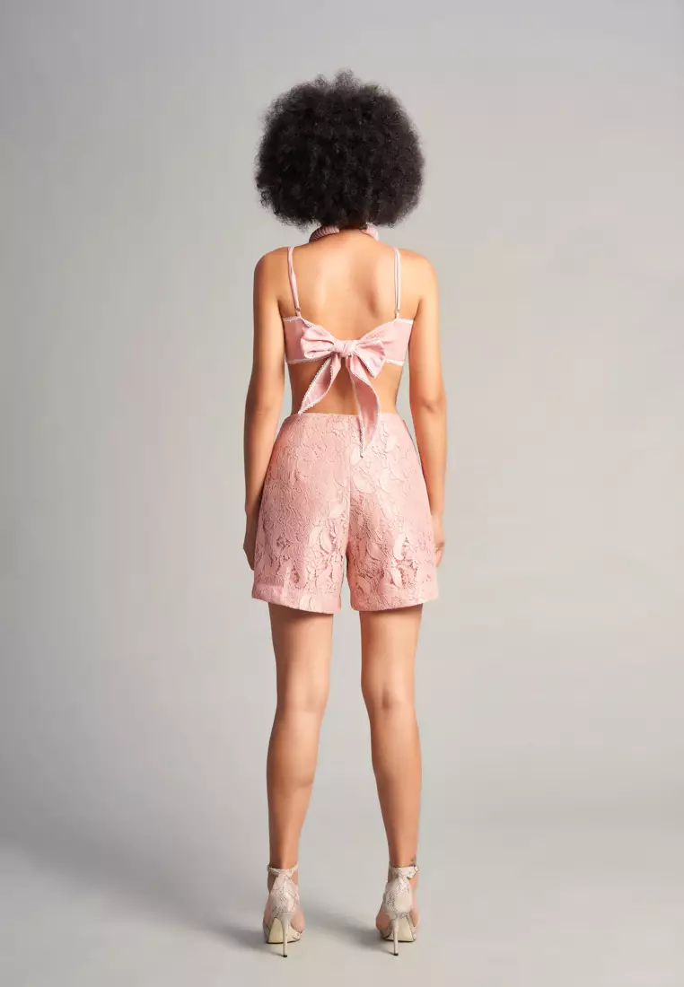 Light Pink Lace Shorts