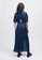 MAJE blue and navy Flowing Satin Scarf Dress 5D2C6AAAC21819GS_2