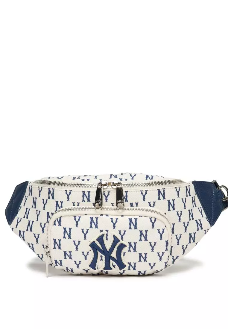 MLB Big Logo Solid New York Yankees Hobo Bag Hand Bag Shoulder Bag Black