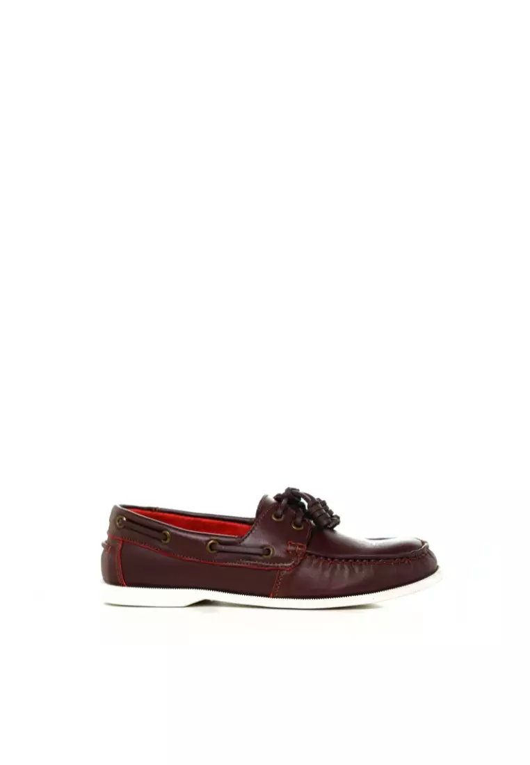 Discount on Jirras  shoes - SKU: Jirras Women Boat Shoes Genuine Leather Filipino Handcraft Burgundy Leah