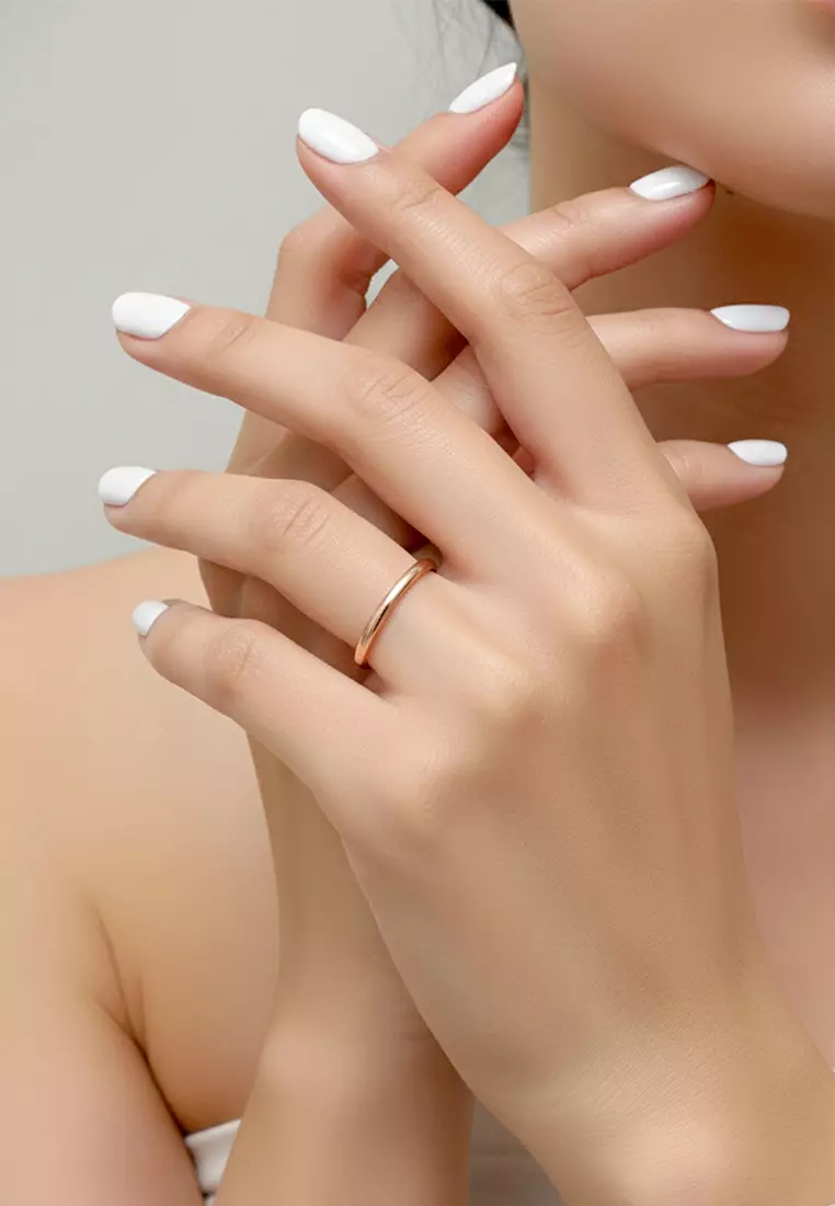 Camille Minimal Stacker Ring in Rose Gold