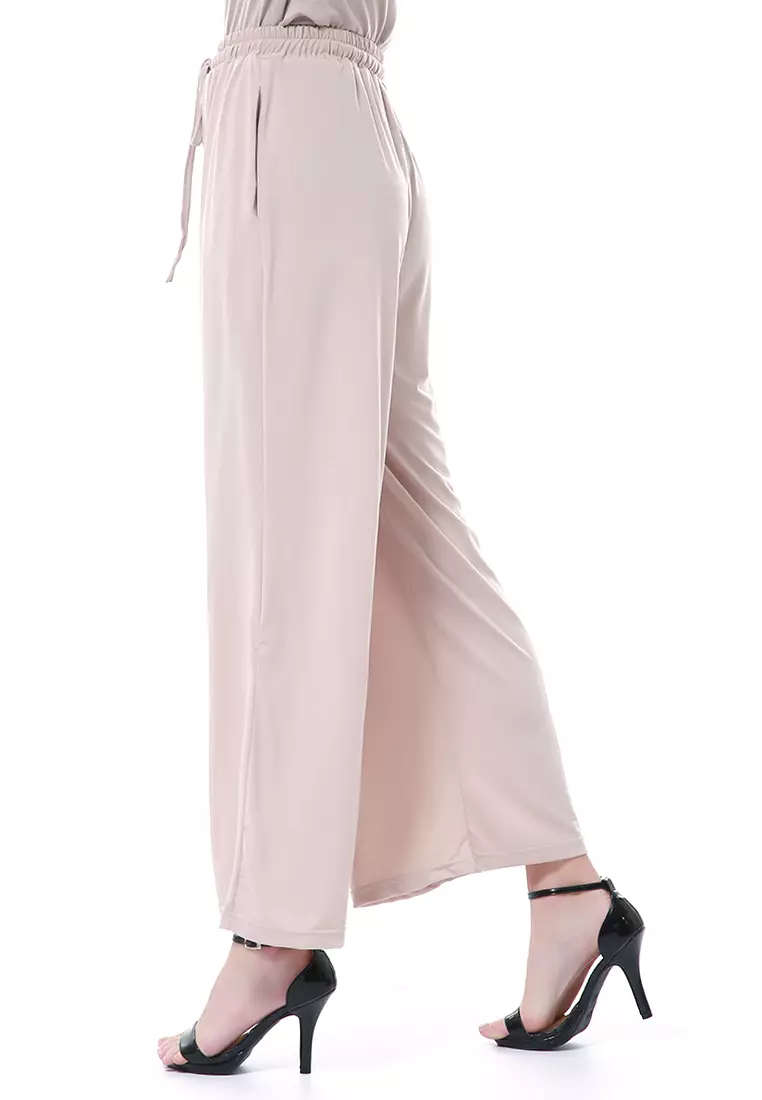 Nana Celana Kulot Bawahan Wanita Regular Fit Premium Quality - Cream