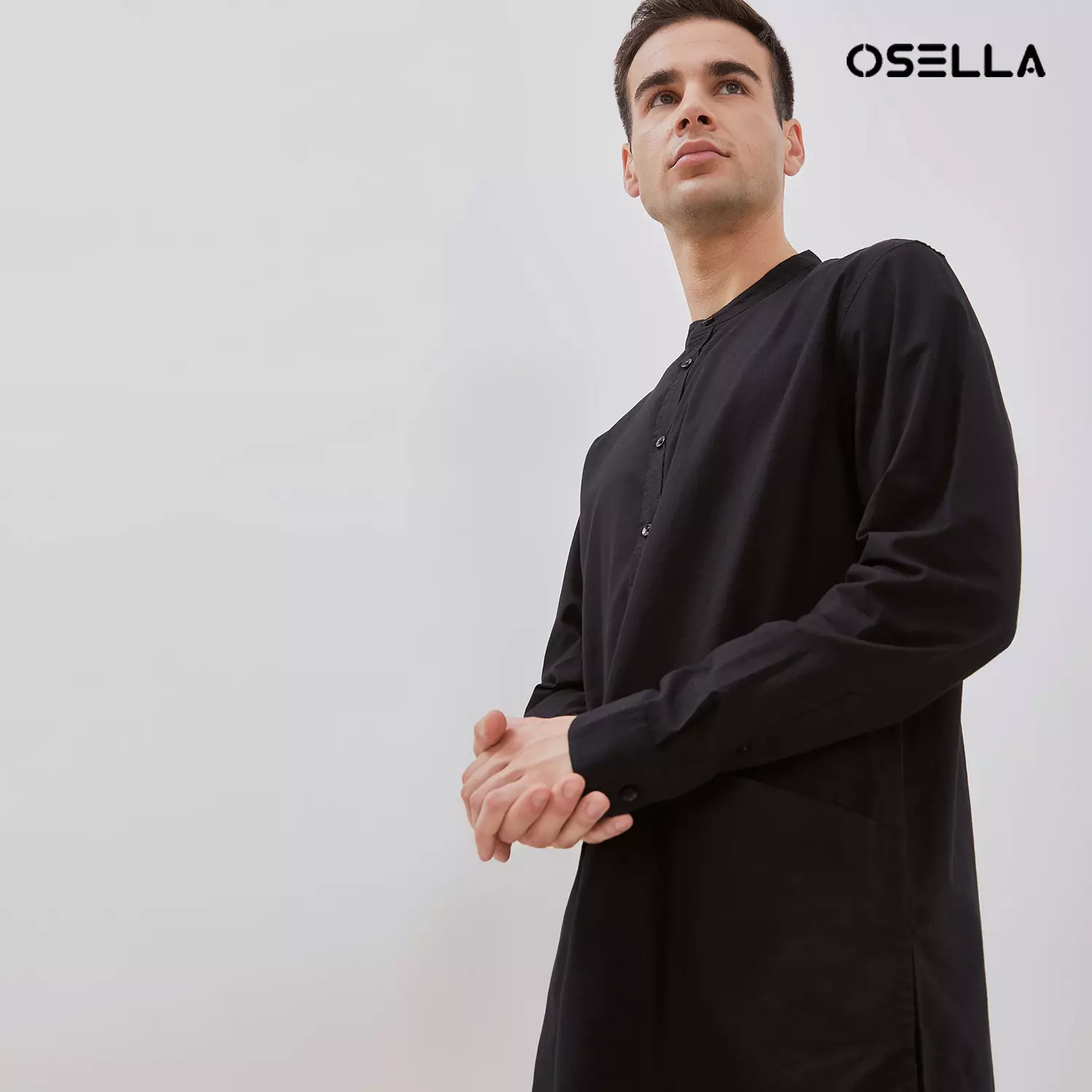 [NEW] Osella Zayan Tunic Shanghai Collared Long Sleeve Shirt 2037520943 | Kemeja Lengan Panjang Pria