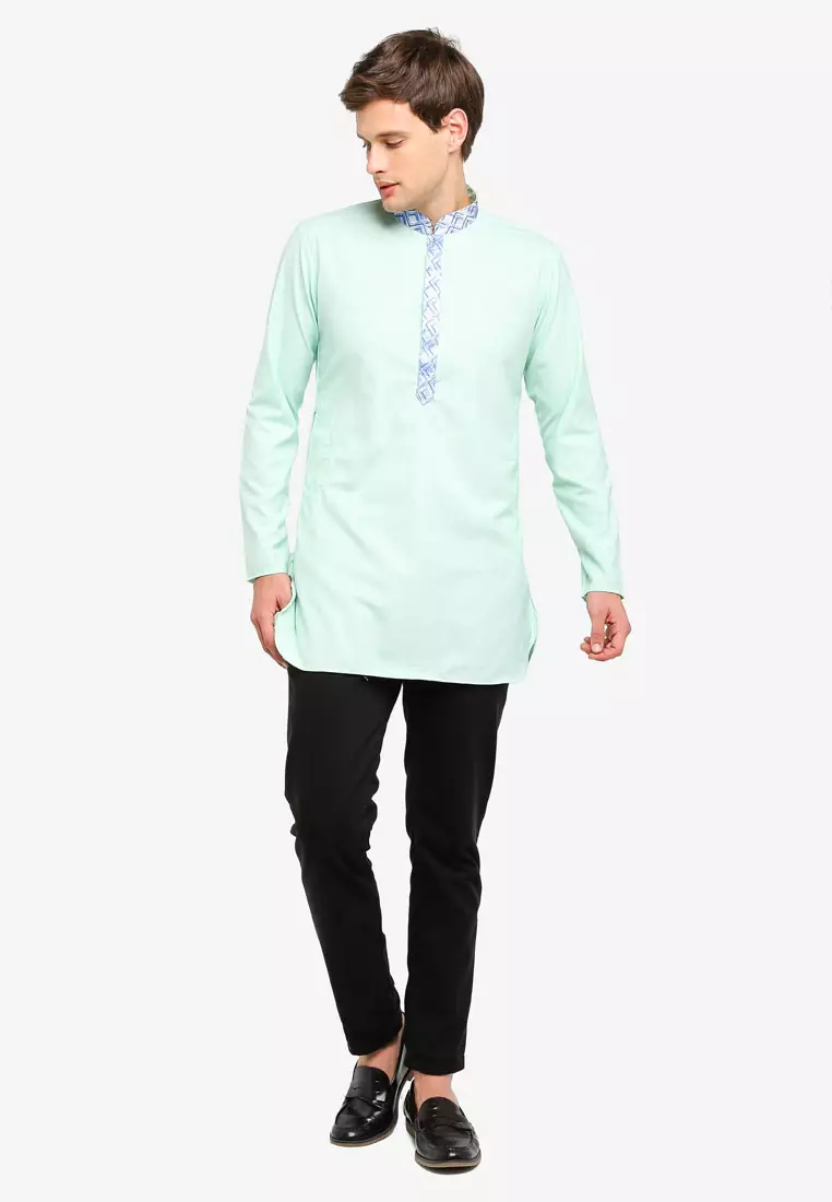 Buy Mayasilk KURTA PURE COTTON BATIK COLLAR Online ZALORA Malaysia