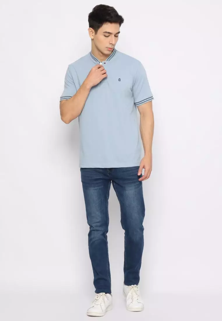 Matsuda Kaos Henley Pique Hino