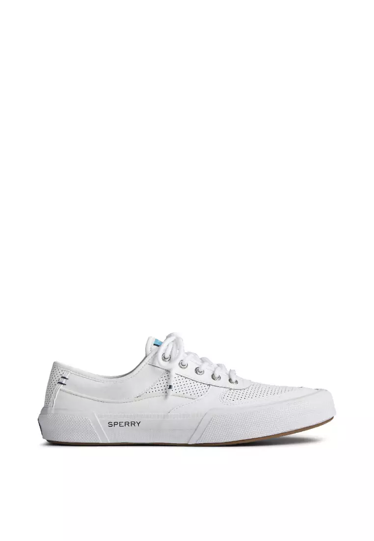 Mens white cheap sperry sneakers