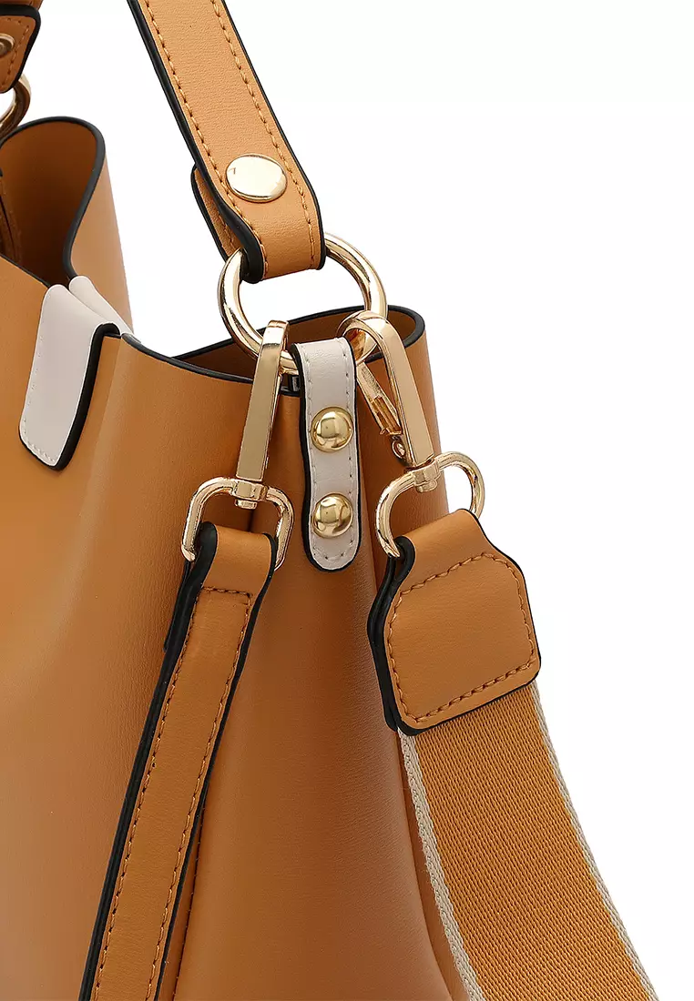 2-In-1 Top Handle Bag Sling Bag & Sling Bag - Yellow