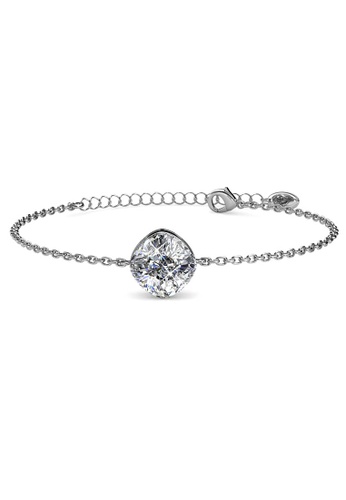 LOVE AND LIFE white Love & Life Gillian Bracelet (White Gold, Clear Crystal) Premium Crystals with 18K Real Gold Plated 1325EACD5539ADGS_1