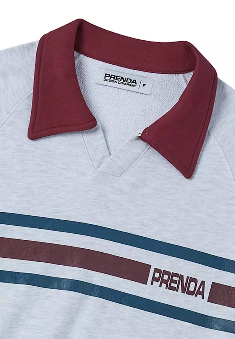 Coloring Collared Sweatshirt Heather Gray