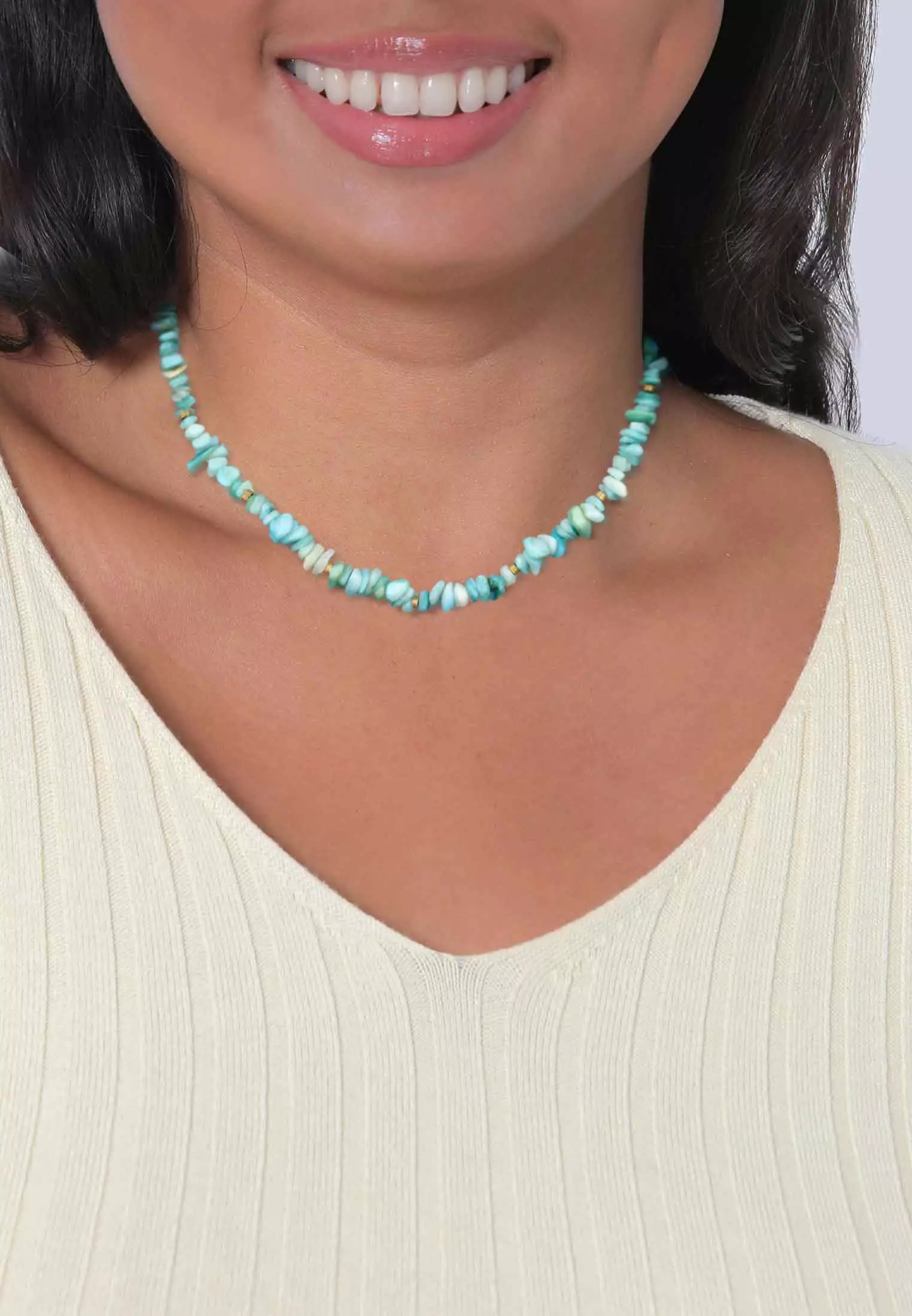 Necklace Timeless Elegant Turquoise Gemstones Gold Plated