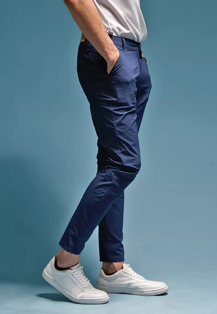 Celana Chinos Long Pants Nylon Stretch OXCON Navy