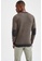 DeFacto grey Slim Fit Crew Neck Patched Sleeve Detailed  Pullover 7504EAA240EE88GS_5
