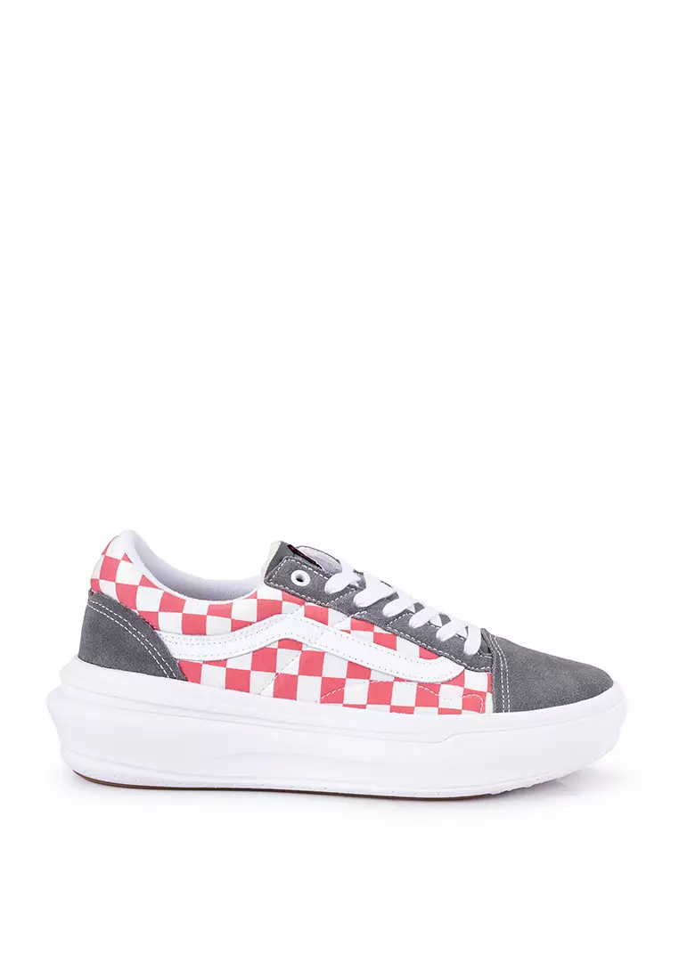 Red old skool checkered on sale vans