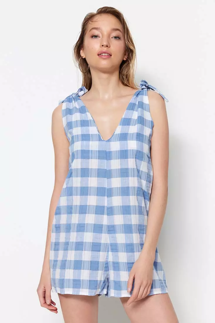 Checkered playsuit deals