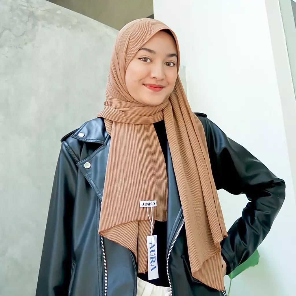 AURA Active Hijab Pashmina Plisket Shawl