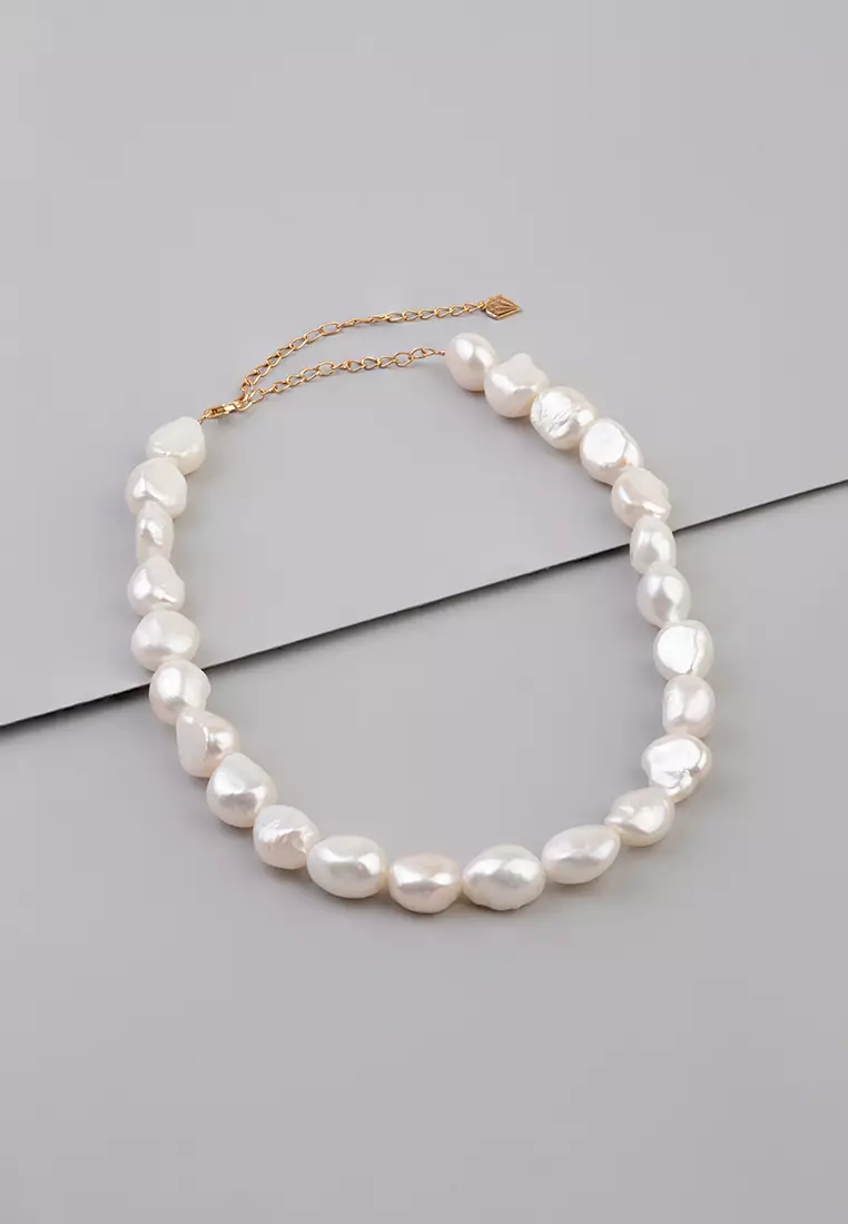 Freshwater Pearl XL Baroque 14K Gold Vermeil Necklace