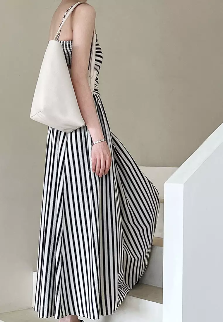 Contrast Stripe Slip Dress YX3226