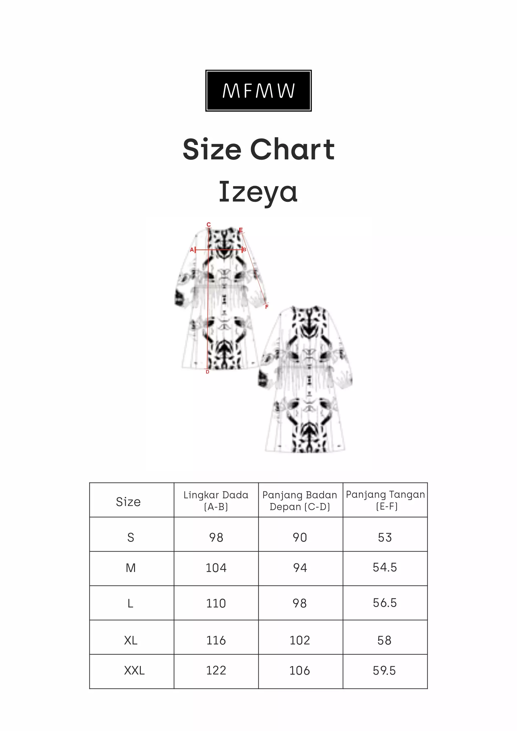 MFMW Izeya Tunik Salem Motif Bunga