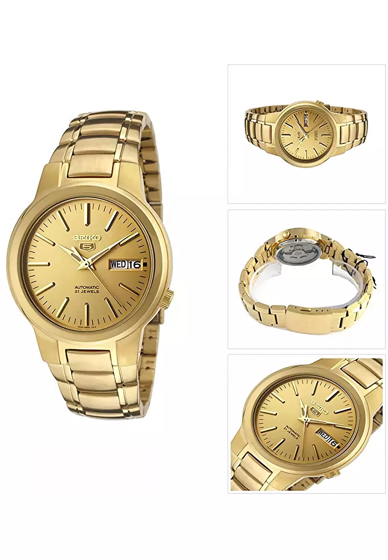 Seiko 5 Automatic - Jam Tangan Pria - Gold - Stainless Steel - SNKA10K1