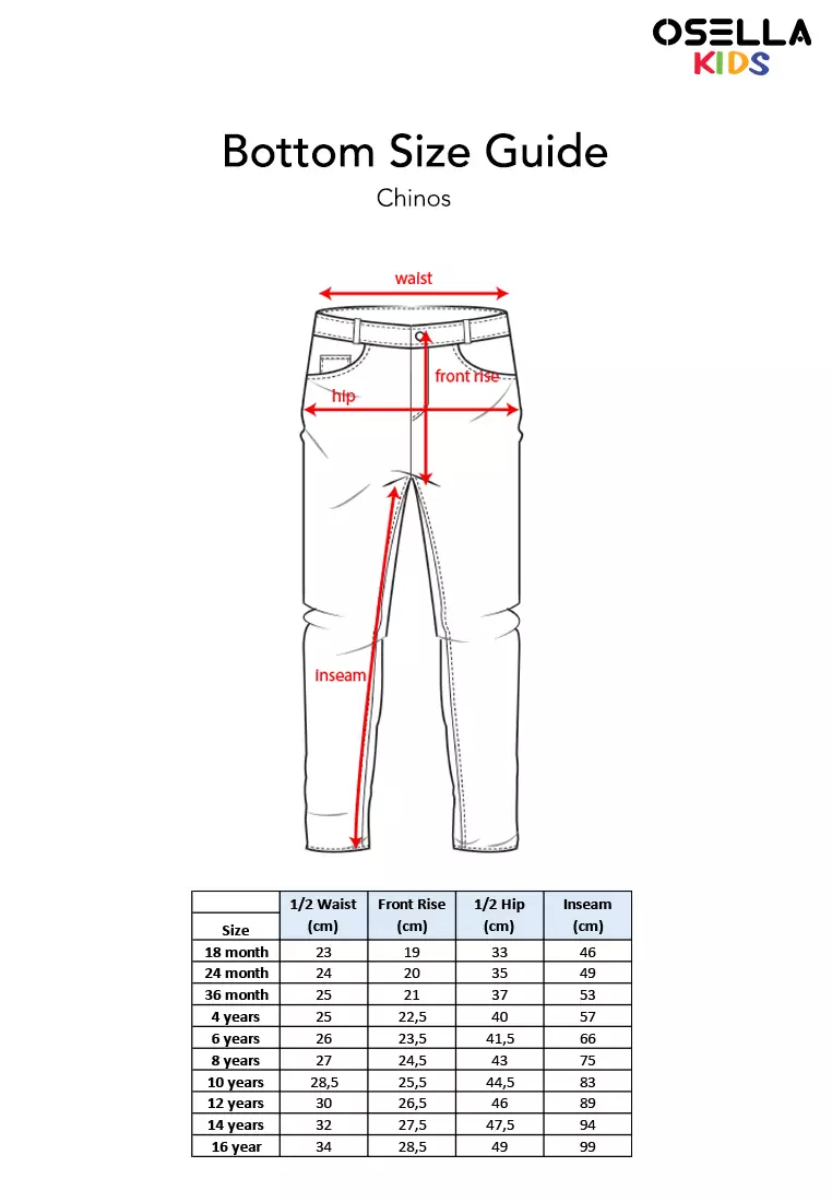 [NEW] Osella Kids Forest Collection Slim Fit Chinos in Brown 228P400185 | Celana Panjang Anak Laki-Laki