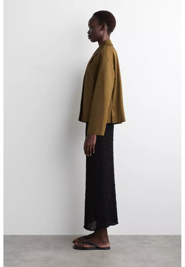 SINGLE-BUTTON COTTON BLAZER