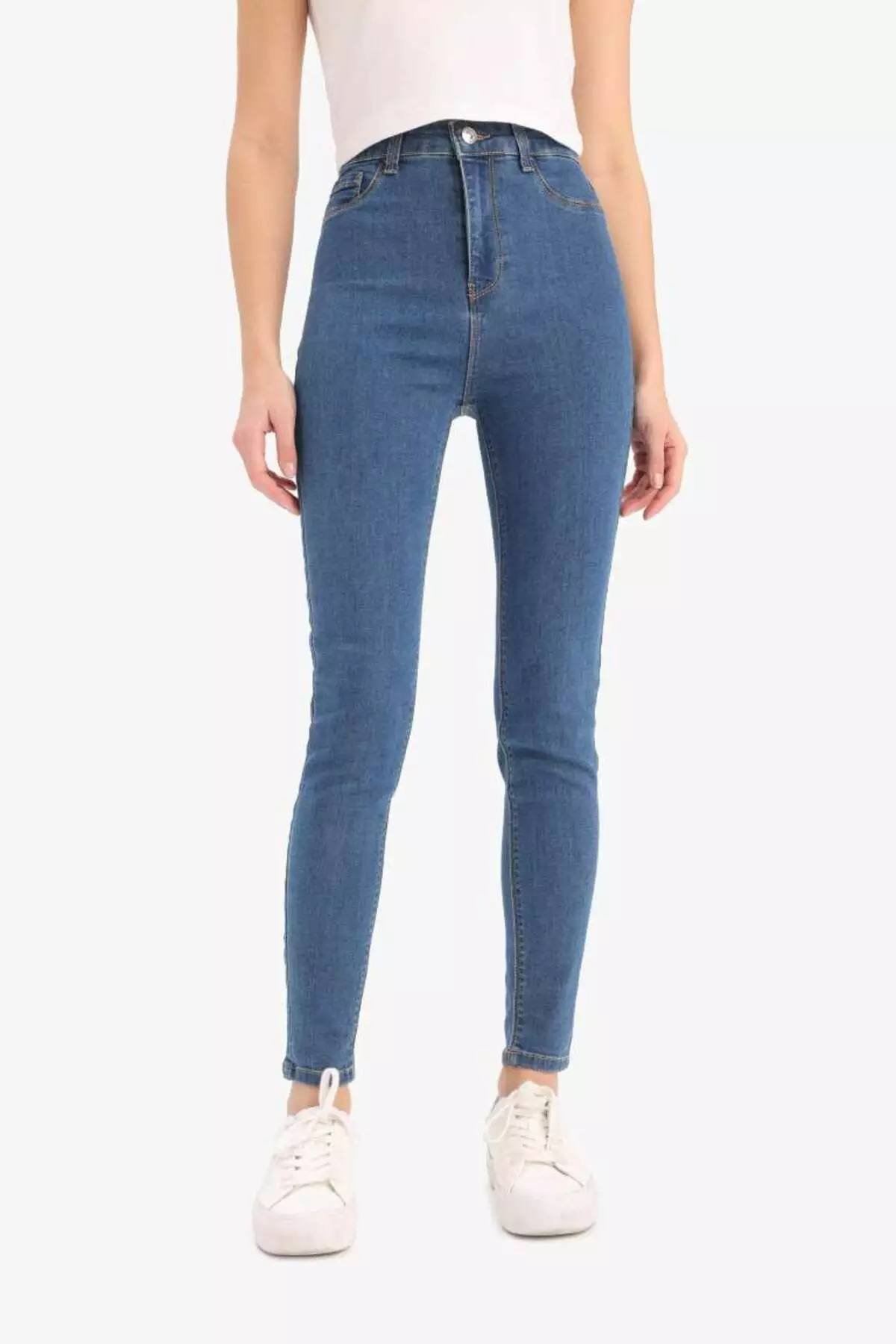 Jeggings High Waist Ankle Length Narrow Leg Basic Straight Jean Pants B7498Ax25Sp
