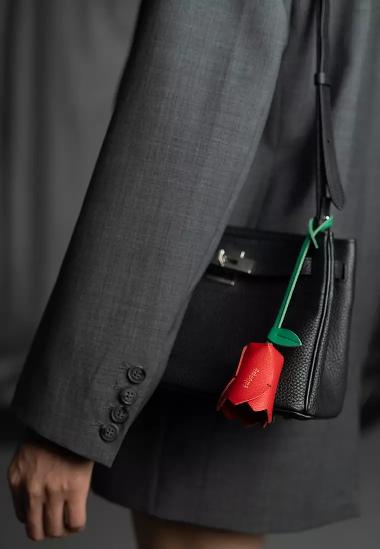 [Online Exclusive] Flower Key-ring Bag Charm - Tulip Red