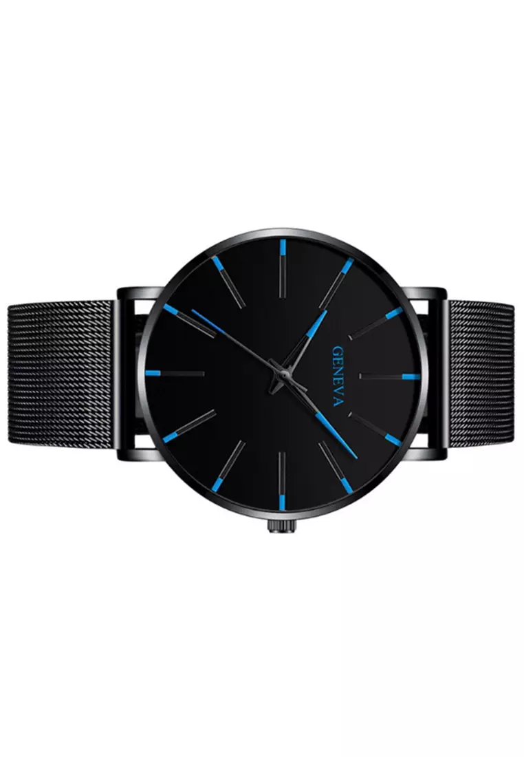 GENEVA Jam Tangan Analog Pria Waterproof Strap Tali Material Stainless Steel BL45 ORIGINAL