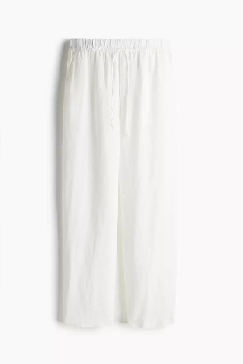H&M Linen-blend drawstring trousers