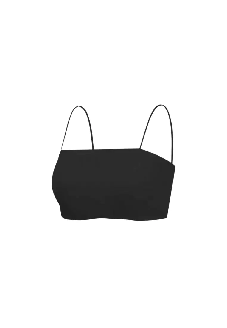 Premium Agnes Ice Silk Bralette Inner Top Tube Top in Black