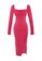 Trendyol pink Ruched Midi Dress 8100DAA71D8083GS_6