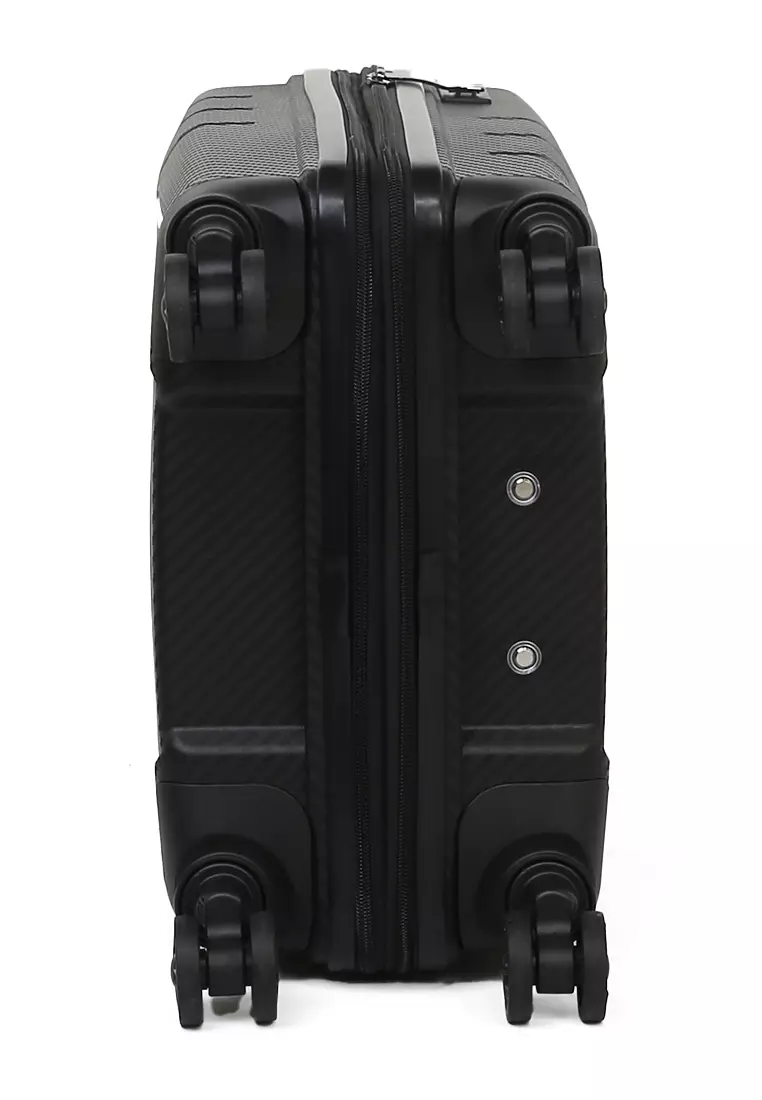 Carlton Koper Size 20inch Classic Design Suitcase Unisex TSA Lock Material Polypropylene ORIGINAL - Black