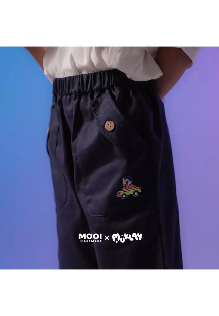 Mooi X Muklay Celana Pendek Cargo Anak Lex Short Cargo Pants Kids - Khaki
