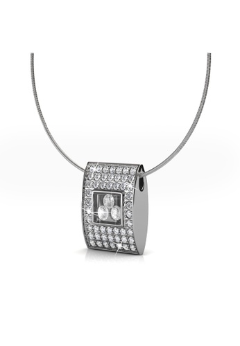 Her Jewellery silver Lush Pendant (White Gold) - Made with premium grade crystals from Austria HE210AC40IAXSG_1