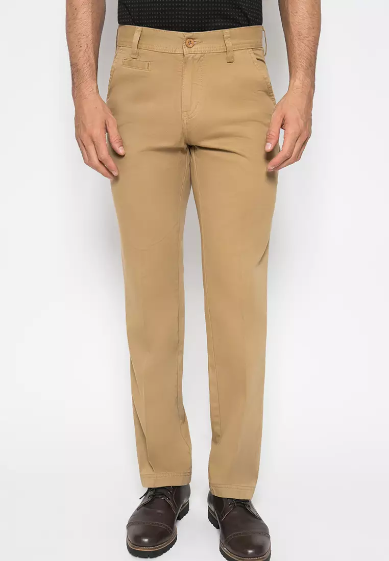 LGS - Celana Panjang Chinos Casual Pria Cream RegFit CCT.777P.015A.917