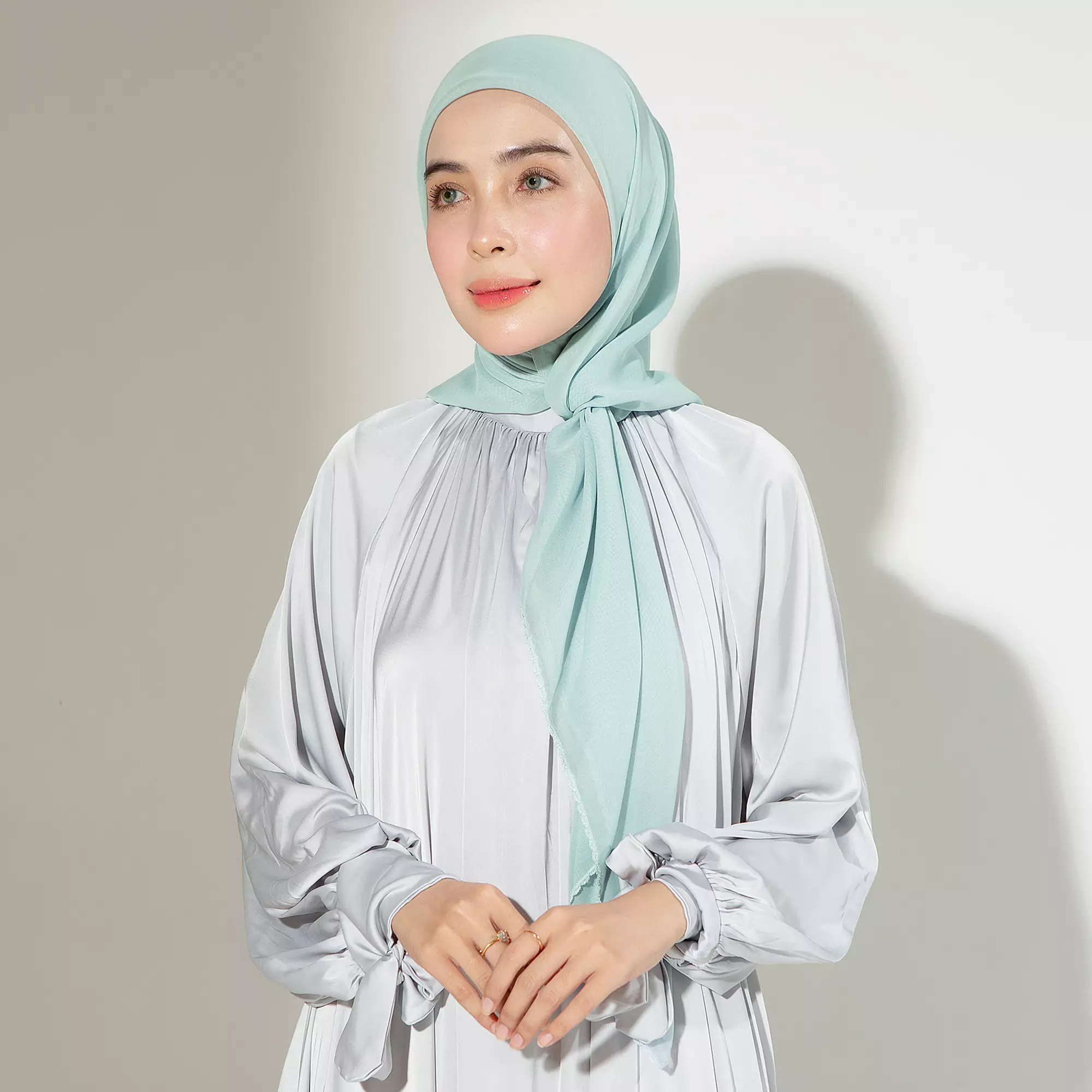 Paris Embroidery Signature Square (Lozy X Hamidah) Blue Tosca