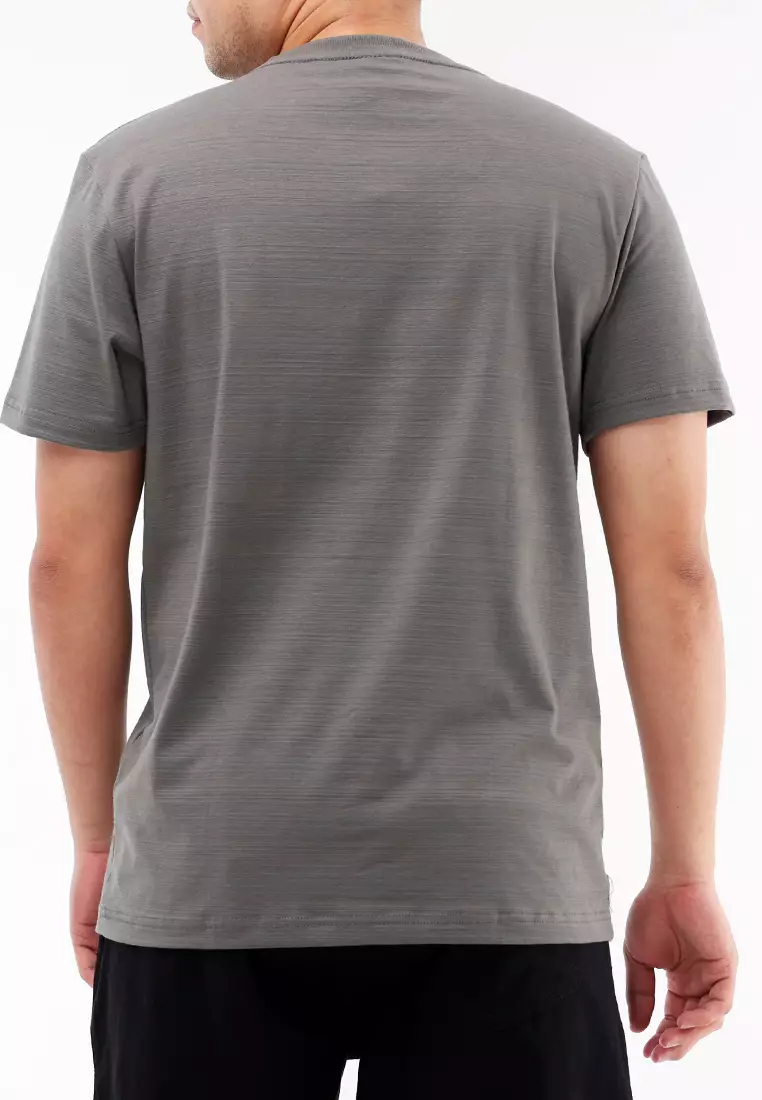 Round Neck Streaky Short Sleeves