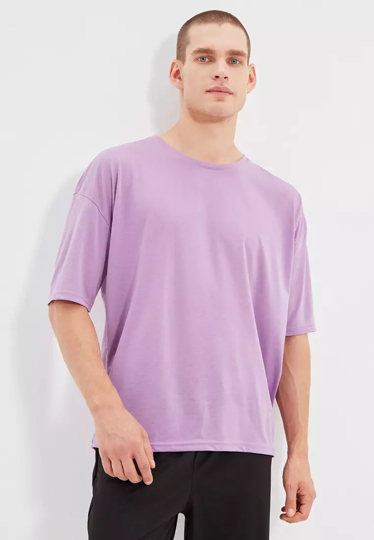 oversized purple shirt