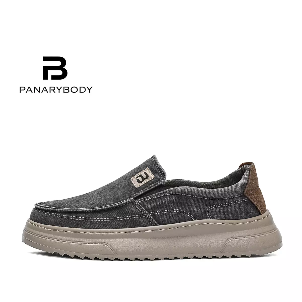 Sepatu Slip On Pria Kanvas Kasual Kerja Sepatu Cowok Modern XK1122