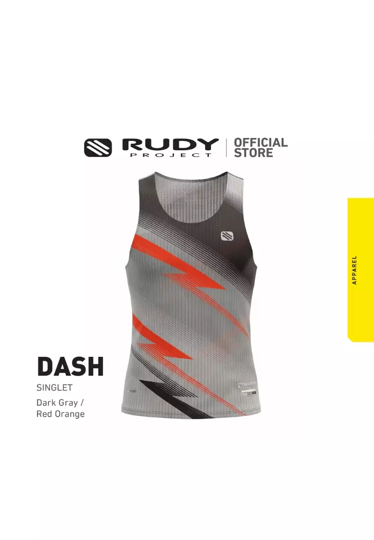Buy Rudy Project Dash Singlet – Dark Gray Red Orange | Lightweight ...