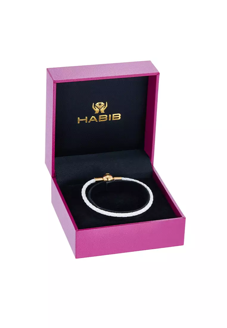 HABIB Leather Bracelet WWGB2291023 (White Color)