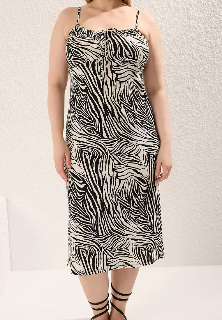 Plus Size A-Line Midi Dress