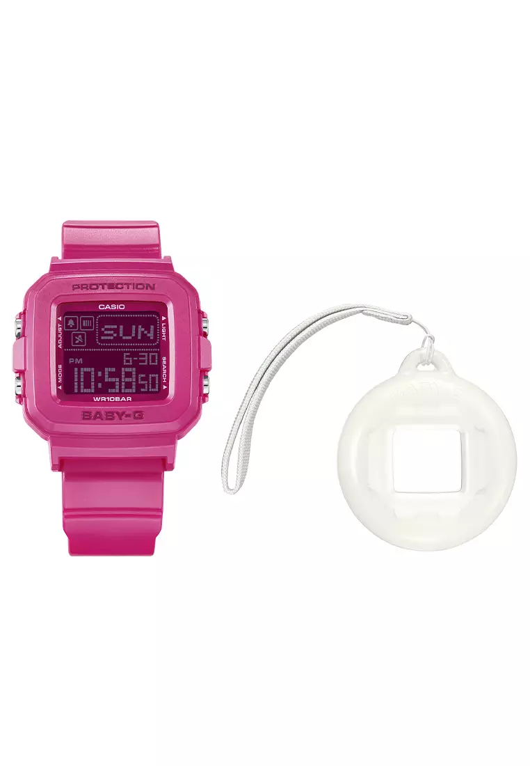 Jam Tangan Wanita Casio Baby-G BGD-10K-4D BABY-G＋PLUS Pink Resin Band