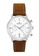 REVELOT white R1 CHRONO - WHITE/SILVER WITH 22MM BROWN & WHITE SUEDE LEATHER 08797ACE6F556CGS_1
