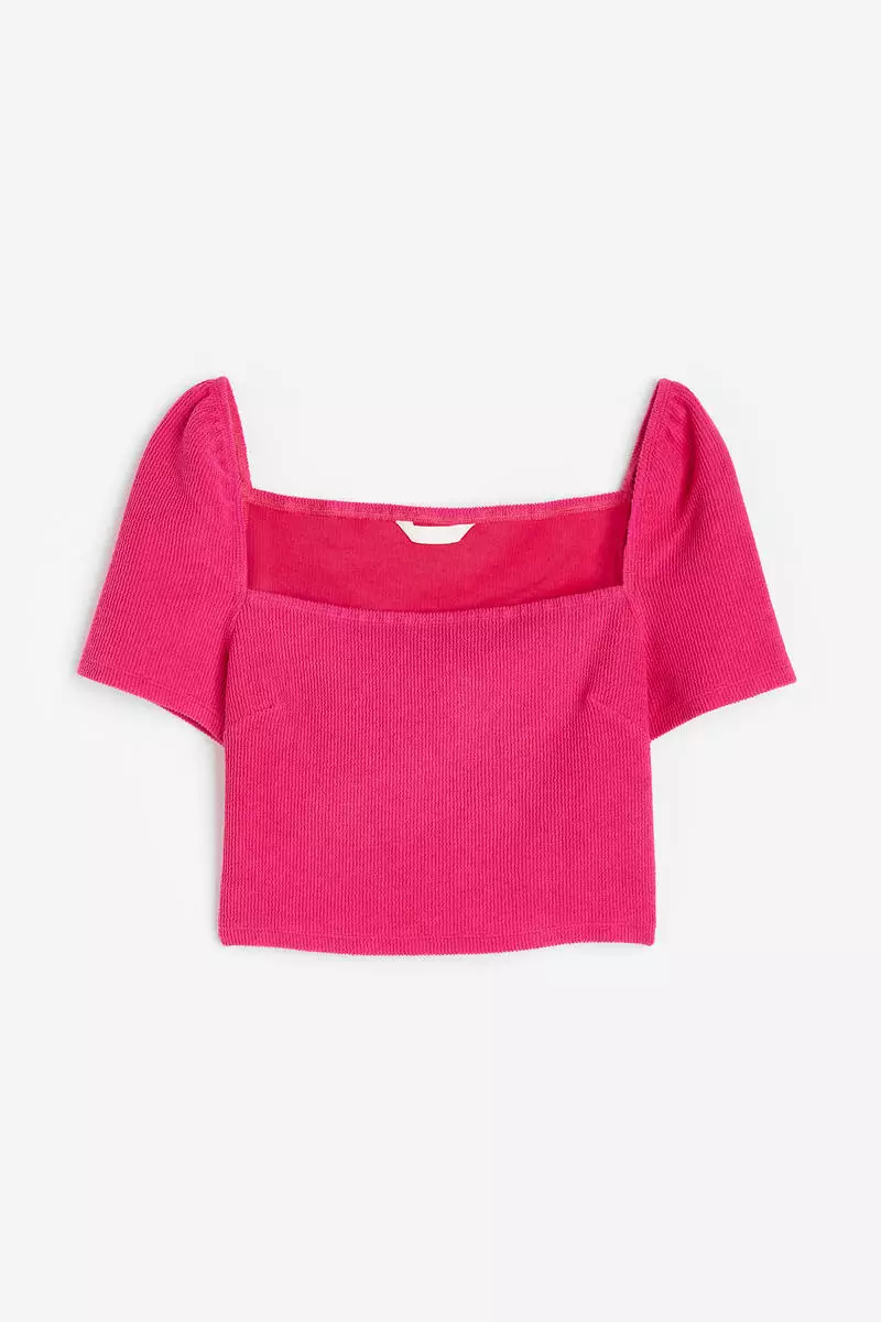 Square-neck cropped top