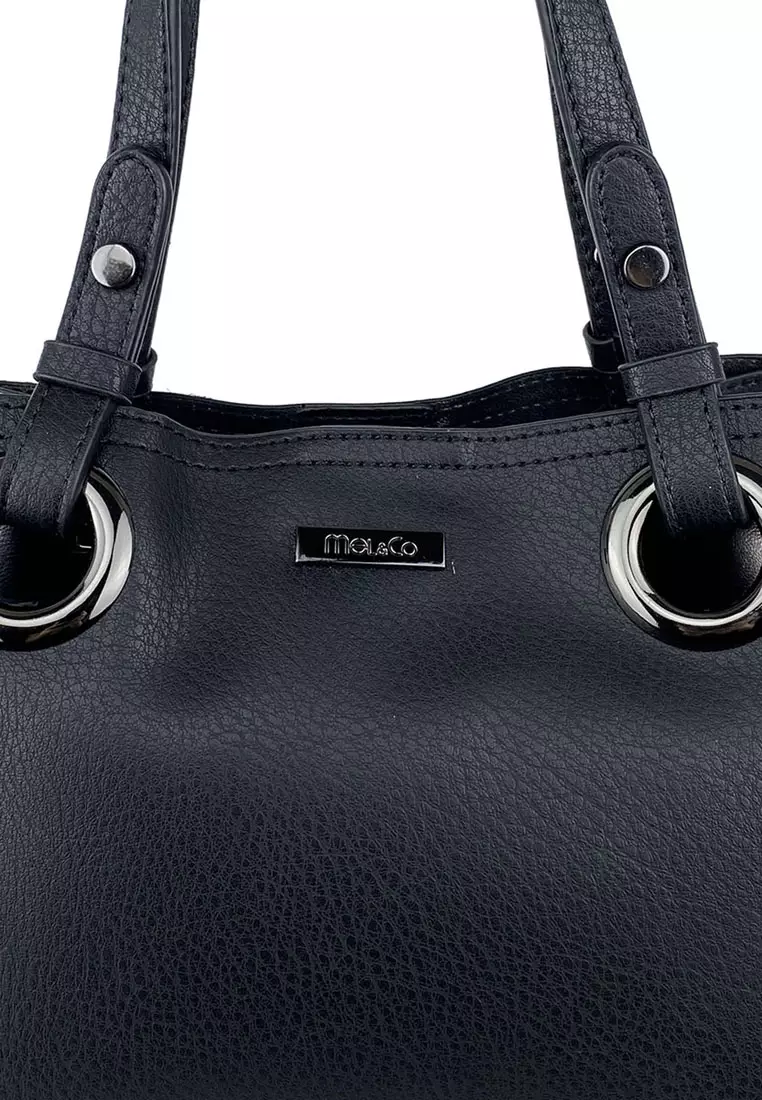 Faux Leather Satchel Bag