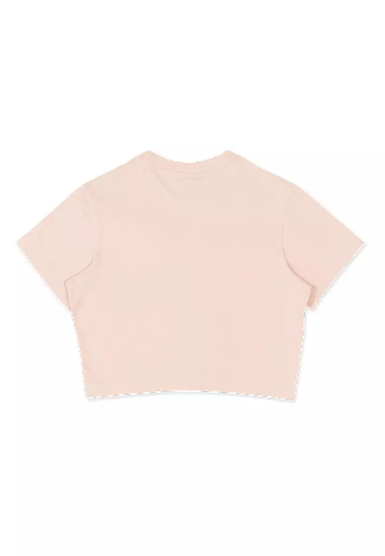 New York Yankees MLB Women Floral Blush Sky Short Sleeve Crop Top T-Shirt