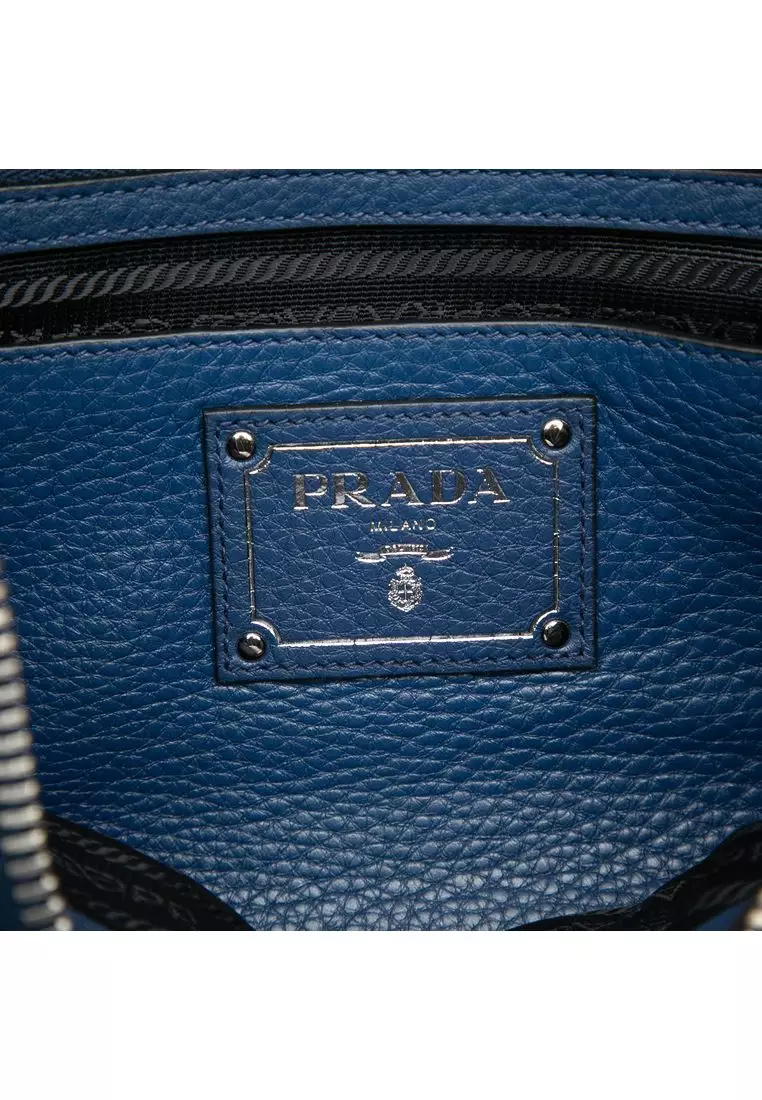 Pre-Loved Prada Vitello Phenix Zip Top Satchel