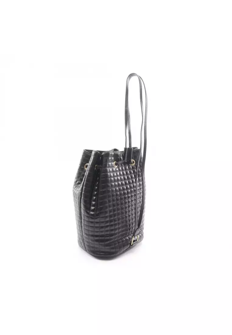 Celine Backpack C Charm Small Black Leather Céline Celine Backpack C Charm Leather Small Black ref  main image 4